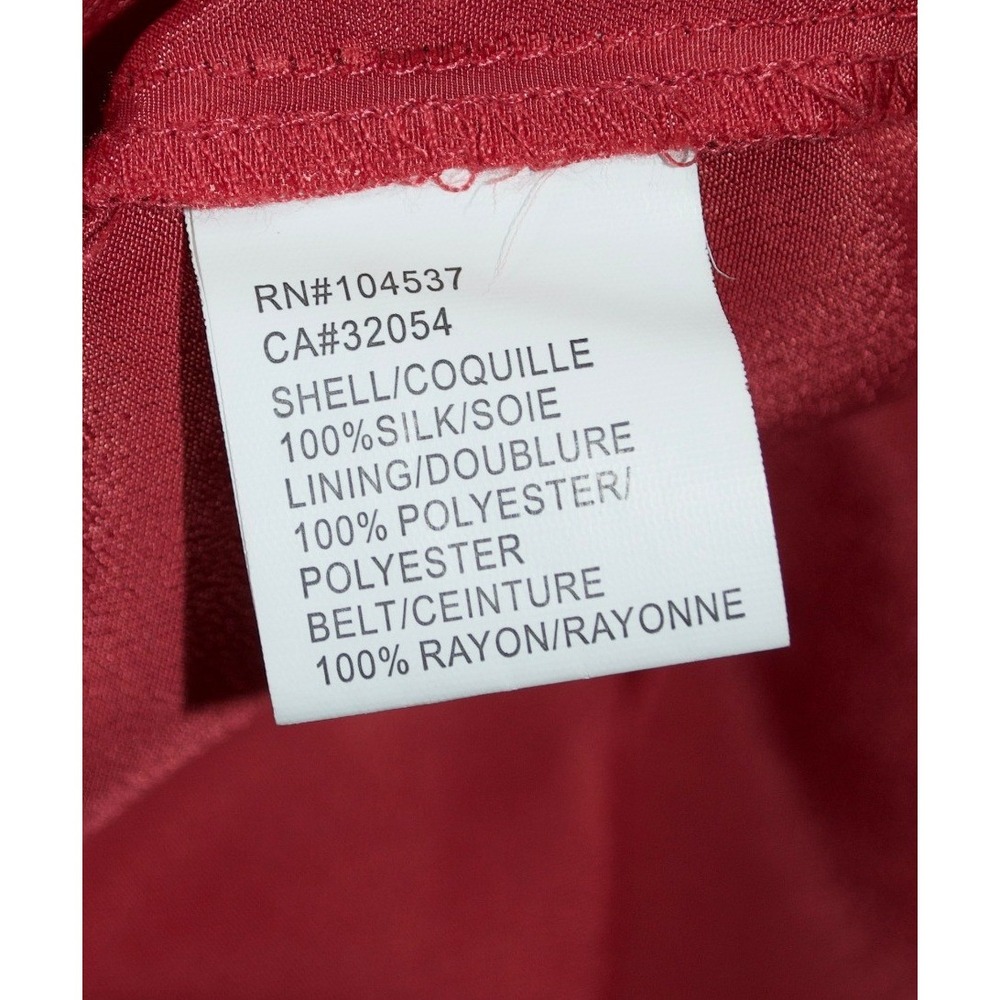 Anthropologie Tiny Caridad Ruffled Dress Red Rosette Mesh Silk Flaw Size 4 - Picture 9 of 11
